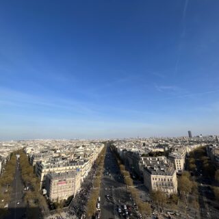 view on the Arc de Triomphe