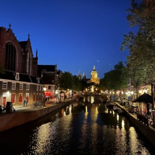 night view at amsterdam