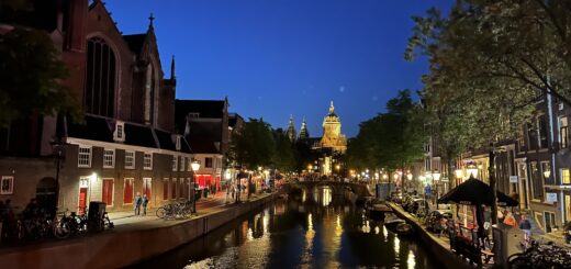 night view at amsterdam