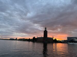sunset in stockholm